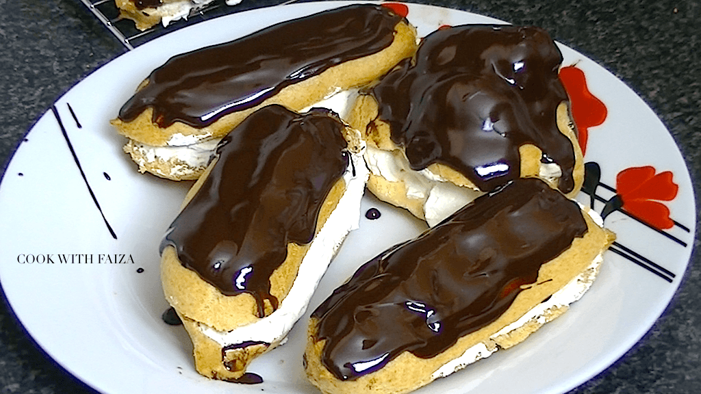 CREAM PUFF OR CHOCOLATE ECLAIRS - COOK WITH FAIZA