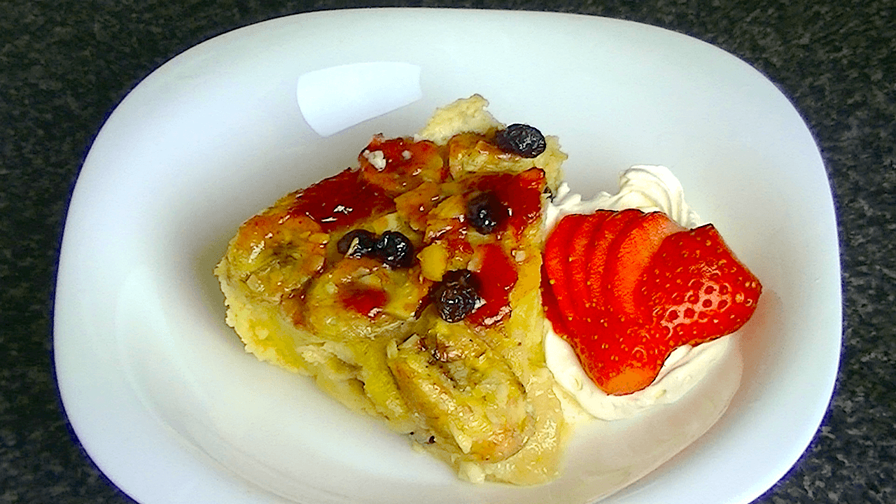 BANANA BREAD PUDDING - COOK WITH FAIZA
