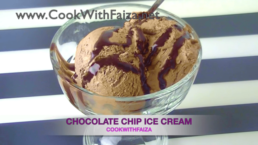 Chocolate Chip Ice Cream Recipe by Cook With Faiza